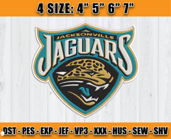 Jacksonville Jaguars Logo Embroidery Design, NFL Team Embroidery Files, Machine Embroidery Pattern, D3 - Clasquinsvg