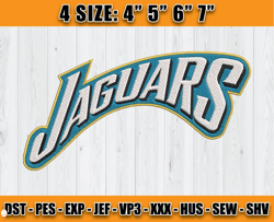 jacksonville jaguars embroidery files, NFL Embroidery, Logo sport embroidery, Machine Embroidery Pattern, D12 - Clasquin