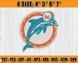 NFL Miami Dolphins logo embroidery design, Miami Dolphins Embroidery Files, NFL Machine Embroidery, NFL Embroidery