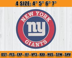New York Giants Embroidery Design, Brand Embroidery, Embroidery File, NFL Sport Embroidery
