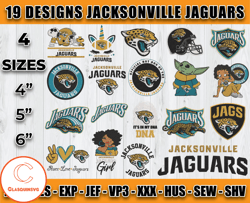 Jacksonville Jaguars Football Logo Embroidery Bundle, Bundle NFL Logo Embroidery 15
