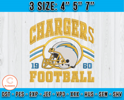Los Angeles Chargers Football Embroidery Design, Brand Embroidery, NFL Embroidery File, Logo Shirt 91