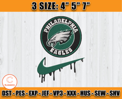 Philadelphia Eagles Nike Embroidery Design, Brand Embroidery, NFL Embroidery File, Logo Shirt 107
