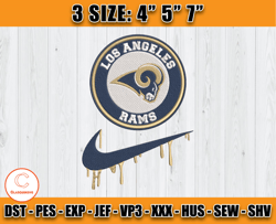 Los Angeles Rams Nike Embroidery Design, Brand Embroidery, NFL Embroidery File, Logo Shirt 117