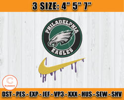 Philadelphia Eagles Nike Embroidery Design, Brand Embroidery, NFL Embroidery File, Logo Shirt 124