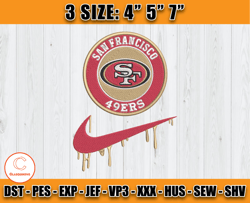 San Francisco 49ers Nike Embroidery Design, Brand Embroidery, NFL Embroidery File, Logo Shirt 126