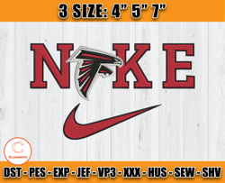 Atlanta Falcons Nike Embroidery Design, Brand Embroidery, NFL Embroidery File, Logo Shirt 152