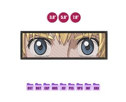 Armin Eyes Anime Embroidery Design, Anime Embroidery Design