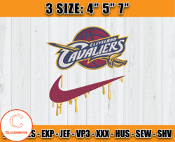 Cleveland Cavaliers Embroidery Design, Basketball Nike Embroidery Machine Design