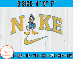 Nike X Donal embroidery, Donald Duck embroidery, Cartoon embroidery Design