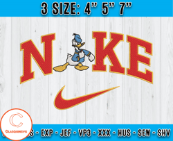 Nike X Donal embroidery, Nike Cartoon embroidery, Donald Duck embroidery