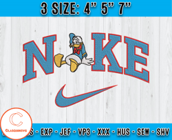 Nike X Donald Duck embroidery, Nike embroidery, machine embroidery applique design