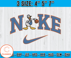 Nike X Donald Duck embroidery, Donal Character embroidery, Fashion embroidery