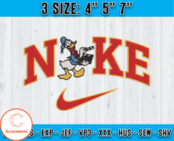 Nike X Donal embroidery, Donald Duck embroidery, Cartoon Inspired Embroidery