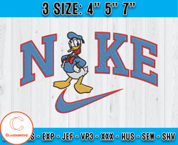 Nike X Donal embroidery, Donald Duck embroidery, machine embroidery applique design