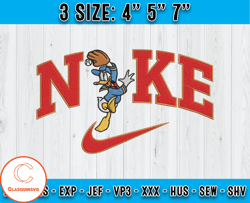 Nike X Donal Duck embroidery, Donal Duck Cartoon Inspired Embroidery