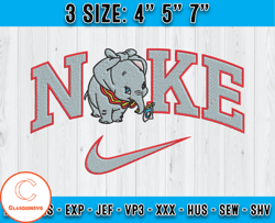 Nike X Dumbo embroidery, Disney Character embroidery, applique embroidery designs