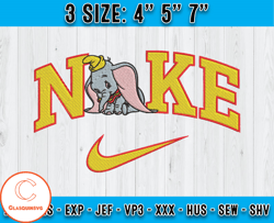 Nike X Dumbo and mother, Dumbo embroidery, Cartoon embroidery Design