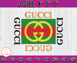 Gucci embroidery file, fashion brand embroidery, applique embroidery designs