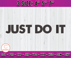 Just Do It embroidery, embroidery pattern, applique embroidery designs