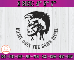Diesel logo embroidery, logo fashion embroidery, embroidery machine