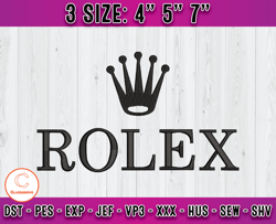 Rolex logo embroidery, logo fashion embroidery, embroidery machine
