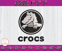 Crocs logo embroidery, logo fashion embroidery, embroidery machine