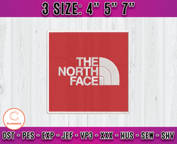 The North Face logo, The North Face embroidery, logo fashion embroidery