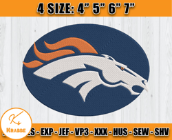 Denver Broncos Embroidery File, NFL Sport Embroidery, Sport Embroidery, Football Embroidery Design D8 - Krabbe