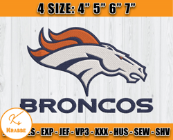 Denver Broncos Logo Embroidery, Broncos Embroidery Design, Sport Embroidery, Embroidery Design files D9 - Krabbe