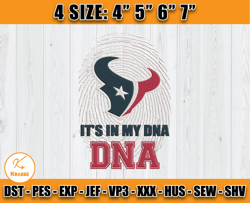 It's My DNA Texans Embroidery Design, Houston Texans Embroidery, Football Embroidery Design, Embroidery Patterns, D5- Kr