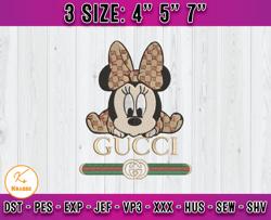 Gucci Mickey Mouse embroidery, Gucci Logo embroidery