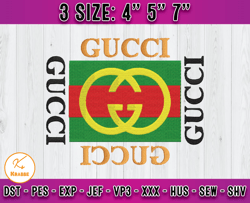 Gucci embroidery file, fashion brand embroidery, applique embroidery designs