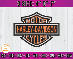 Motor Harley embroidery, Harley logo embroidery, embroidery file