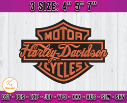 Harley - Davidson embroidery, Harley logo embroidery, embroidery machine