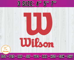 Wilson logo embroidery, logo fashion embroidery, embroidery File