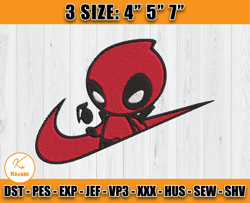 Deadpool Embroidery, Nike Deadpool Embroidery, Embroidery pattern