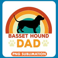 Basset Hound Dad Rainbow Png
