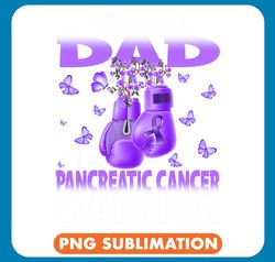 Funny Boxing Proud Dad Of A Pancreatic Cancer Warrior Boxing Gloves png
