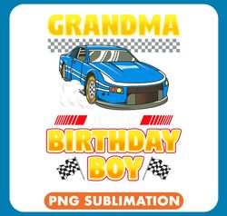 Grandma of the Birthday Boy Race Car Racing Party Family png