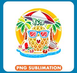 Pineapple Tropical Hawaiian Pineapple Lover Sunglasses Beach png