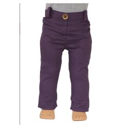 18-Doll Purple Pull-on Cotton Jeans