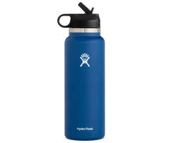Hydro Flask 2.0 Wide Mouth Water Bottle with Straw Lid - Navy