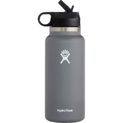Hydro Flask 2.0 Wide Mouth Water Bottle with Straw Lid - Stone