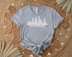 Los Angeles Baseball Team All Time Legends, Los Angeles City Skyline Shirt, Gift Shirt For Her Him