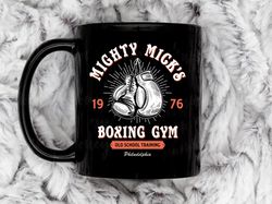 mighty micks boxing gym coffee mug, 11 oz ceramic mug