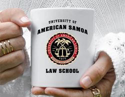 bcs university of american samoa law school coffee mug, 11 oz ceramic mug