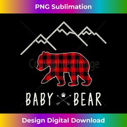 mama bear gift - buffalo plaid baby bear - artisanal sublimation png file - chic, bold, and uncompromising
