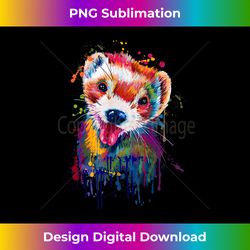ferret face graphics hand drawn splash art ferret pet lover - bohemian sublimation digital download - immerse in creativity with every design