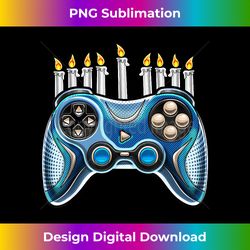 video game controller hanukkah menorah candles boys - crafted sublimation digital download - enhance your art with a dash of spice